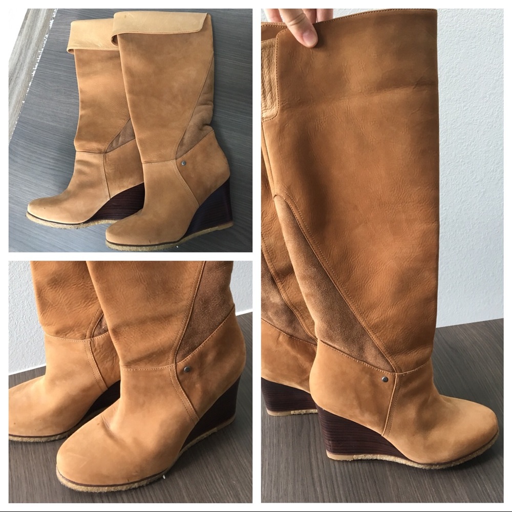 Ugg Ravenna Boot - Tall Leather Wedge Boot